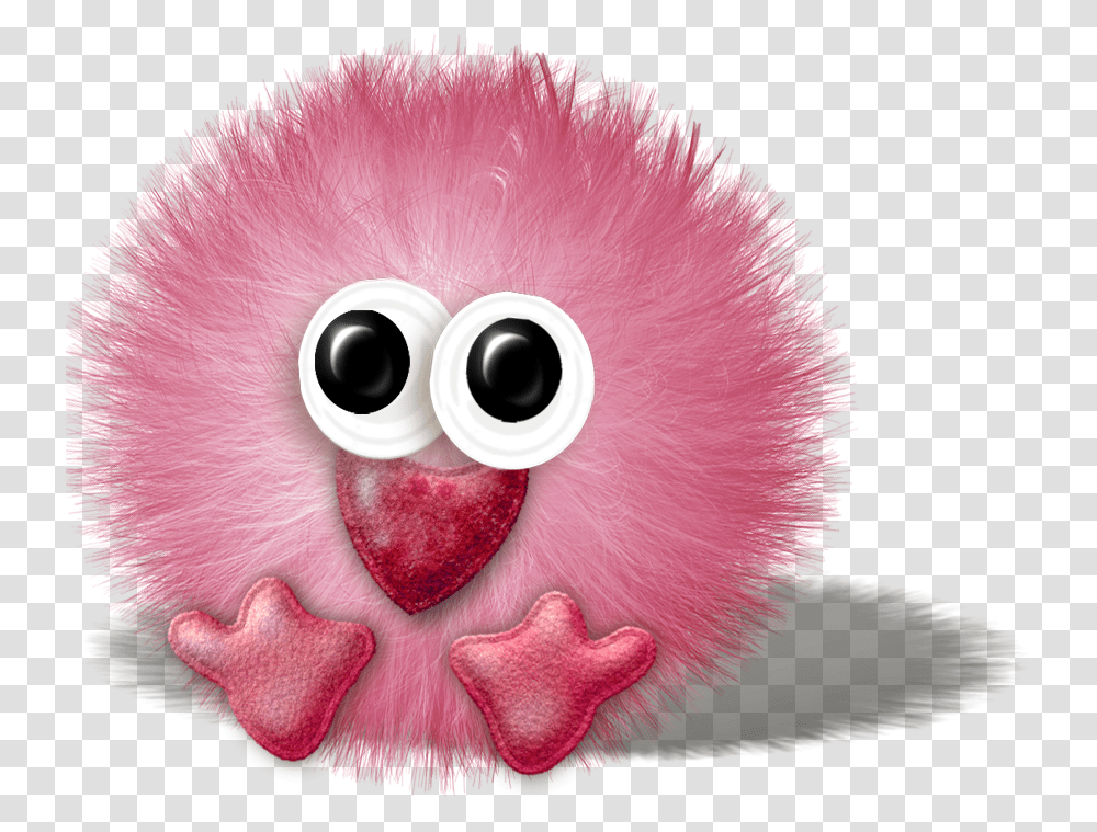 Monster Pink Fluffy Ball, Heart, Purple, Photography, Toy Transparent Png