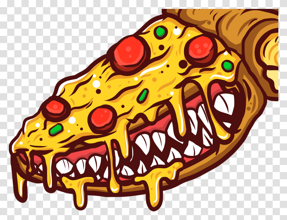 Monster Pizza Graff Clothing Design Customdesign Graffiti Pizza Monster, Hot Dog, Food Transparent Png