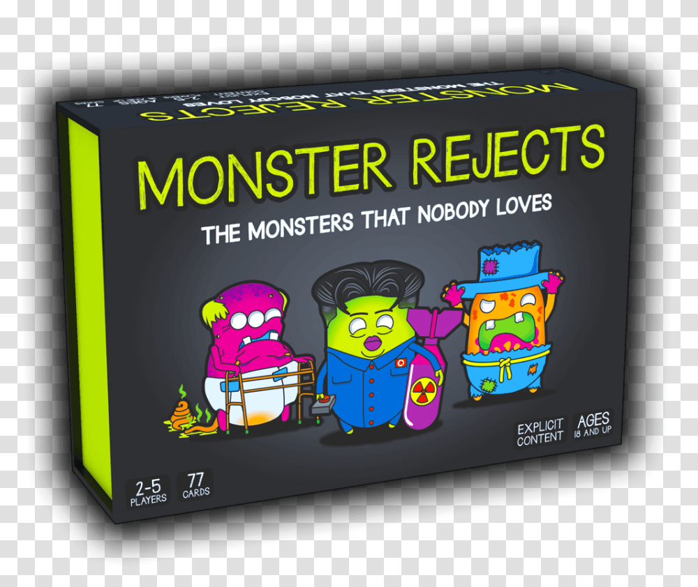Monster Rejects Game, Label, Jar, Sticker Transparent Png