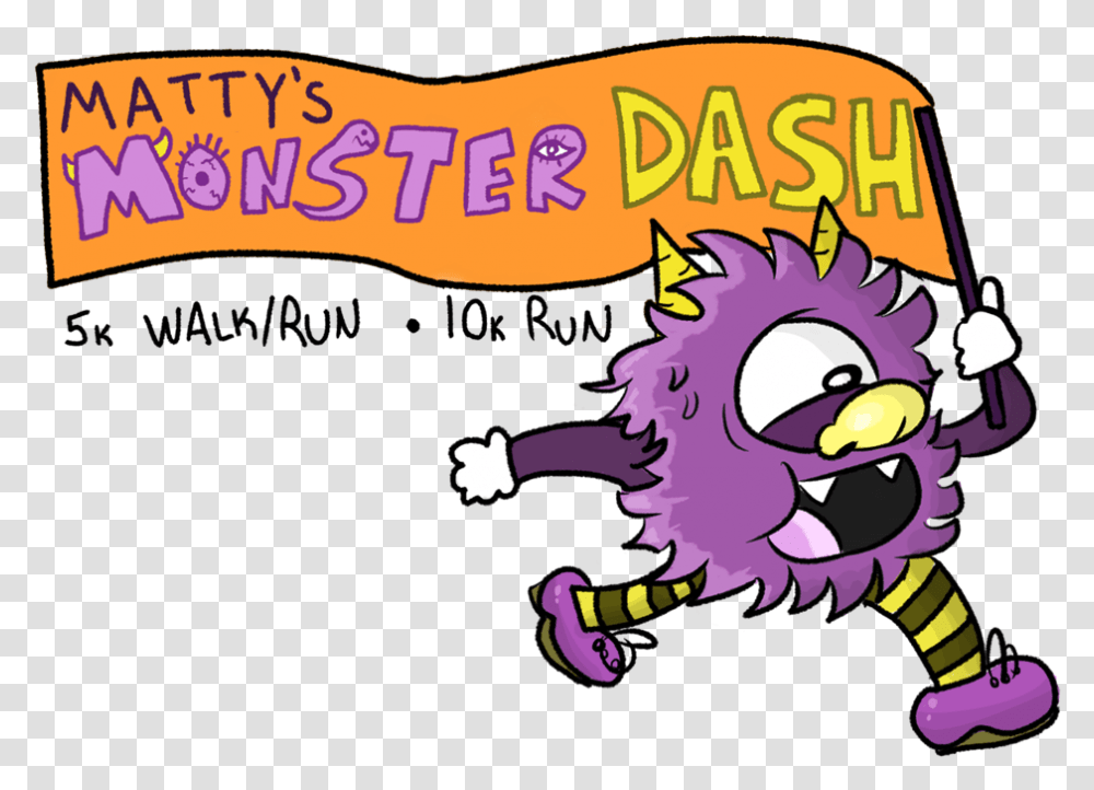 Monster Running Clipart, Label, Crowd, Advertisement Transparent Png