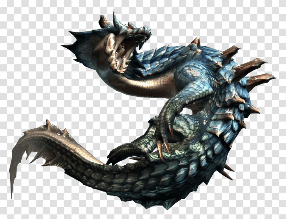 Monster Seamonster Sea Underwater Creature Scary Monster Hunter 3 Lagiacrus, Dragon, Dinosaur, Reptile, Animal Transparent Png