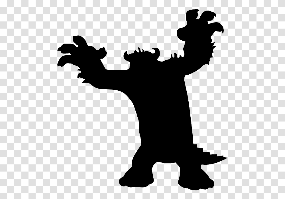 Monster Silhouette Cartoons, Gray, World Of Warcraft Transparent Png