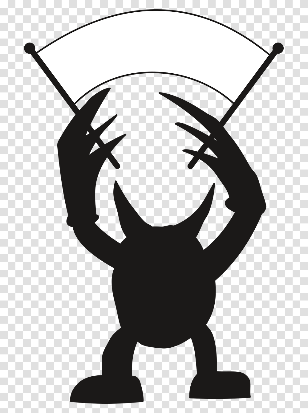 Monster Teeth Devil, Silhouette, Stencil, Person, Human Transparent Png