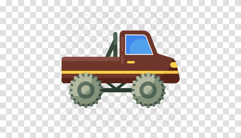 Monster Truck Icon Vehicle, Wheel, Machine, Tractor, Transportation Transparent Png