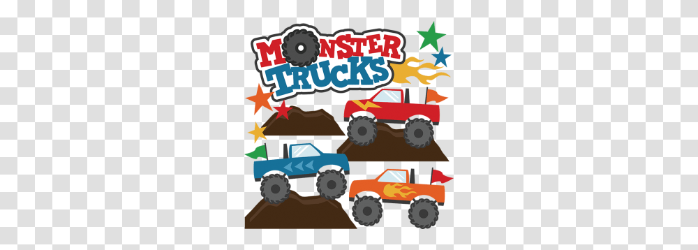 Monster Trucks Scrapbook Collections Monster Trucks, Vehicle, Transportation, Tractor, Wheel Transparent Png