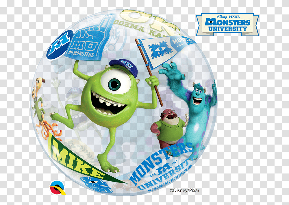 Monster Uni Front Bubble Monsters University Character Bubble Balloons, Sphere, Toy, Dvd, Disk Transparent Png