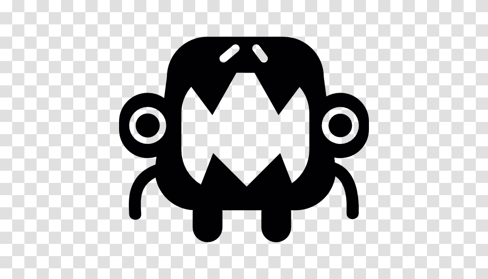 Monster With Big Mouth, Stencil, Emblem, Recycling Symbol Transparent Png