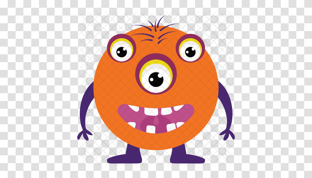 Monster With Multiple Eyes Icon Illustration, Animal, Train, Vehicle, Transportation Transparent Png