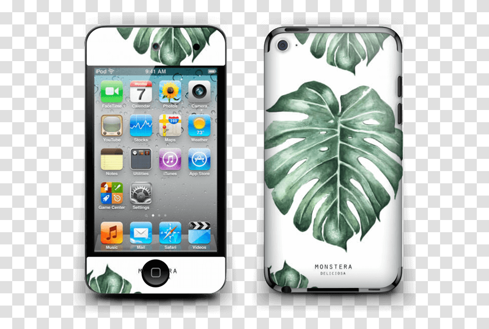 Monstera Pattern Skin Ipod Touch 4th Gen Ipod Touch 4th Generation, Mobile Phone, Electronics, Cell Phone, Plant Transparent Png