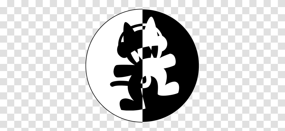 Monstercat Logo White Image With No Monstercat Logo, Stencil, Symbol, Label, Text Transparent Png