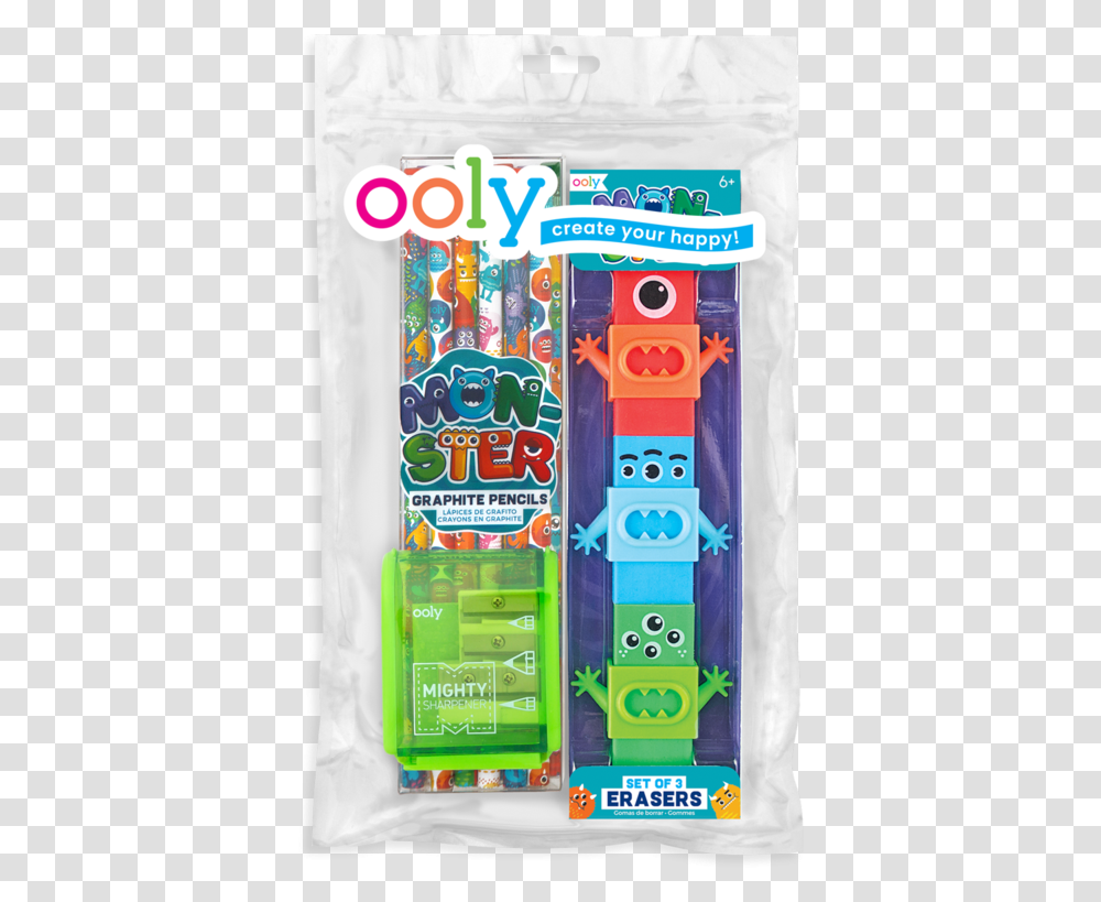Monsters Happy Pack Eraser, Food, PEZ Dispenser, Candy, Kindergarten Transparent Png