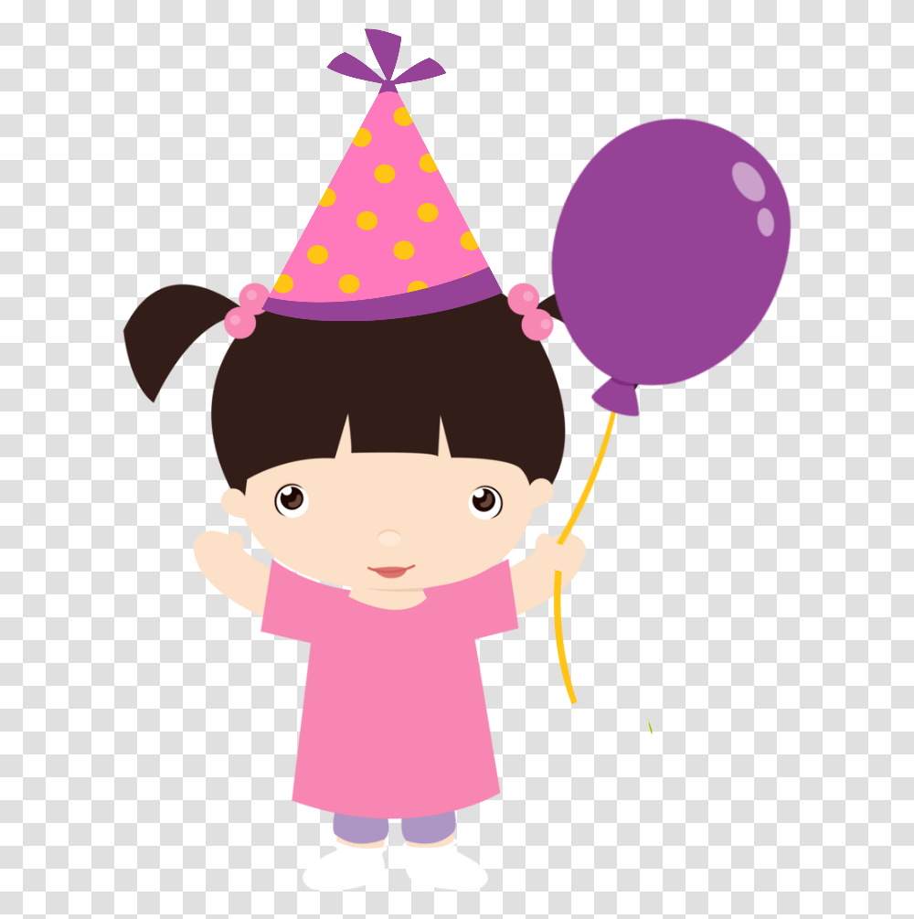 Monsters Inc Clipart Boo Monsters Inc Boo Birthday, Clothing, Apparel, Party Hat Transparent Png