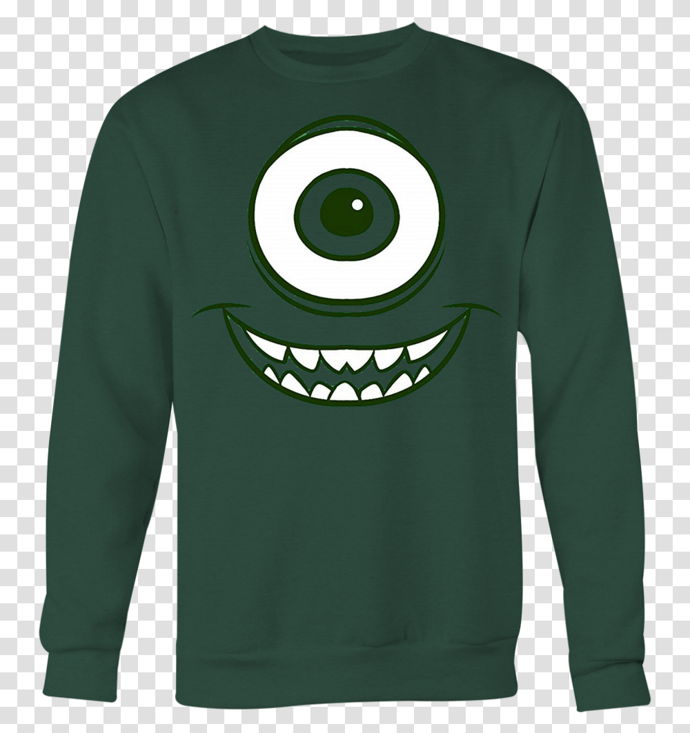 Monsters Inc Mike Wazowski T Shirt Long Sleeved T Shirt, Apparel, Sweatshirt, Sweater Transparent Png