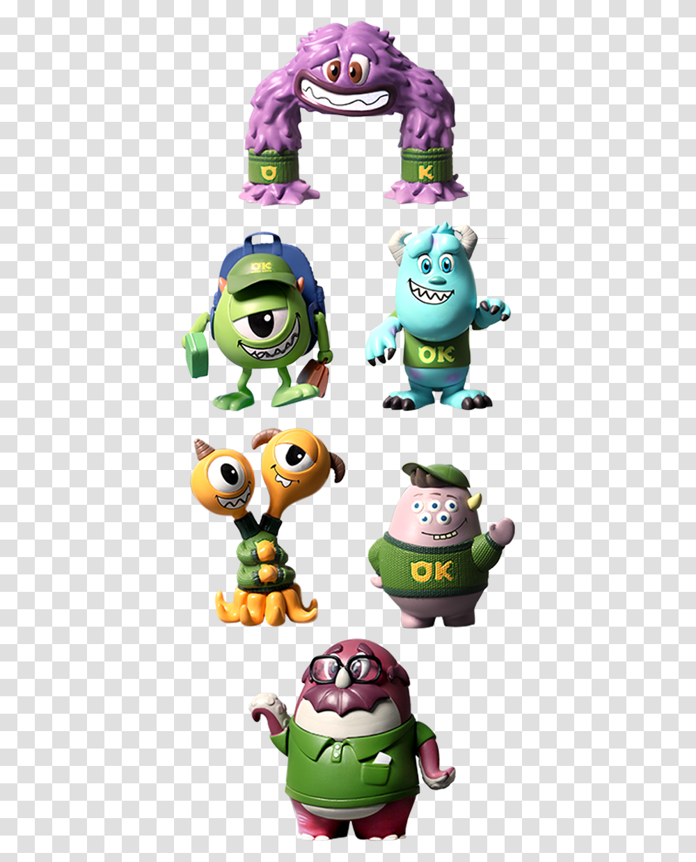 Monsters University Cosbabies Set Of 6 By Hot Toys, Figurine, Plant, Plush, Mascot Transparent Png