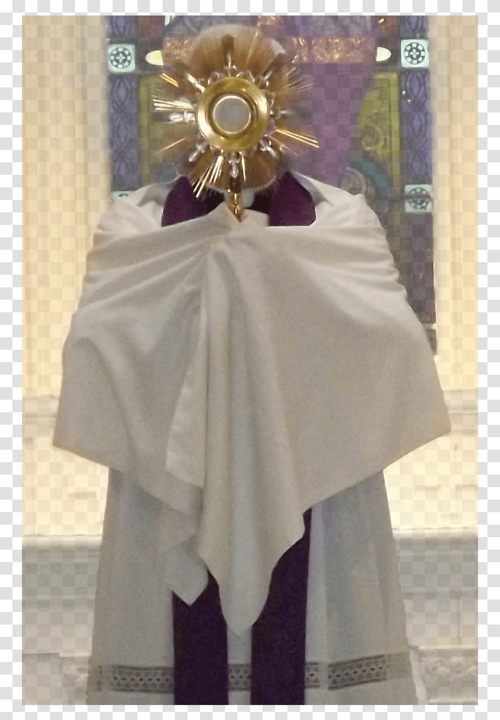 Monstrance Cape, Costume, Person, Chair Transparent Png