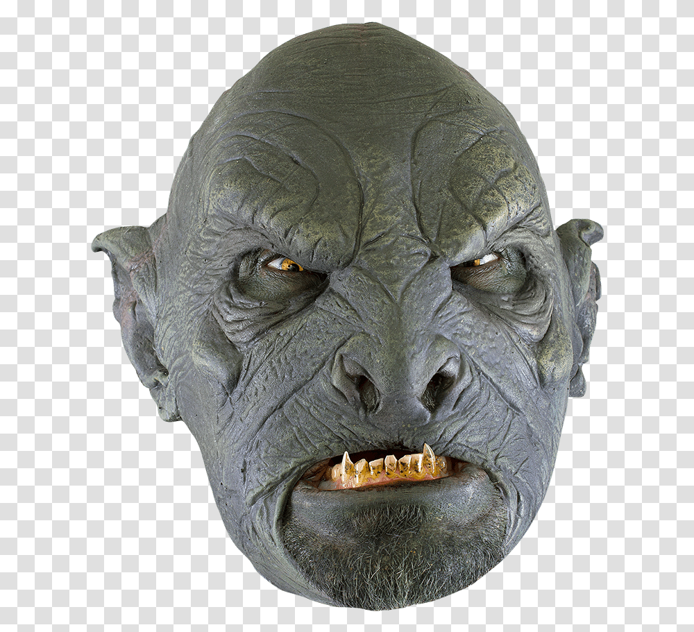 Monstrous Green Orc Mask Orc Head, Lion, Wildlife, Mammal, Animal Transparent Png