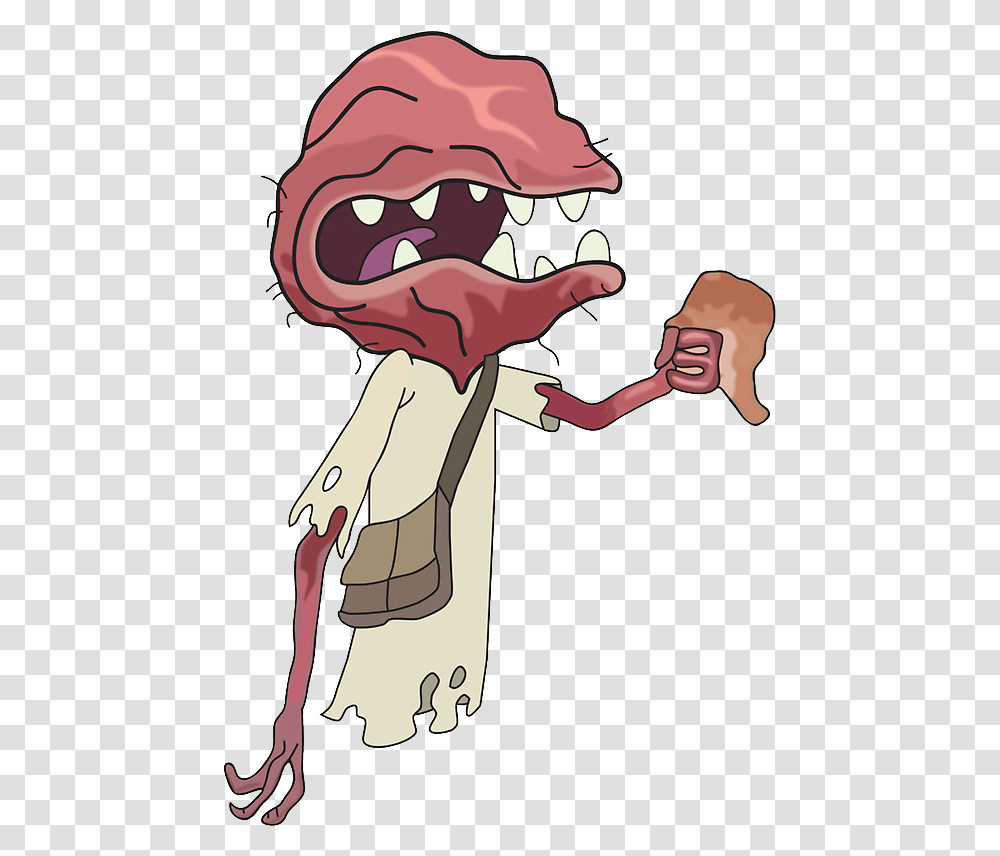Monstruos De Rick And Morty, Hand, Mouth, Lip, Teeth Transparent Png