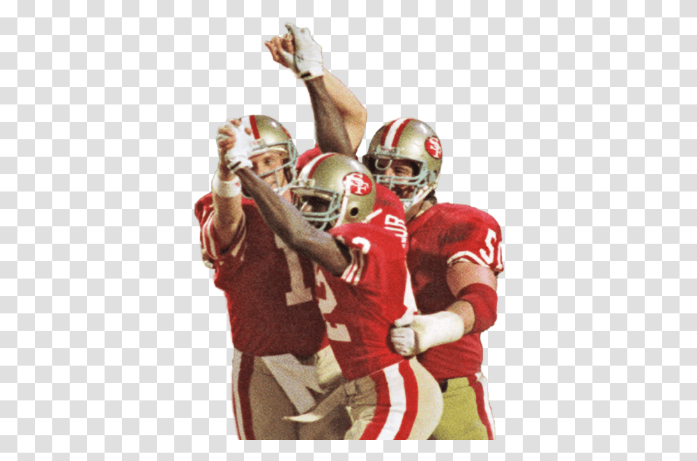 Montana Td Pass To Taylor In Sb Xxiii Sprint Football, Apparel, Helmet, Person Transparent Png