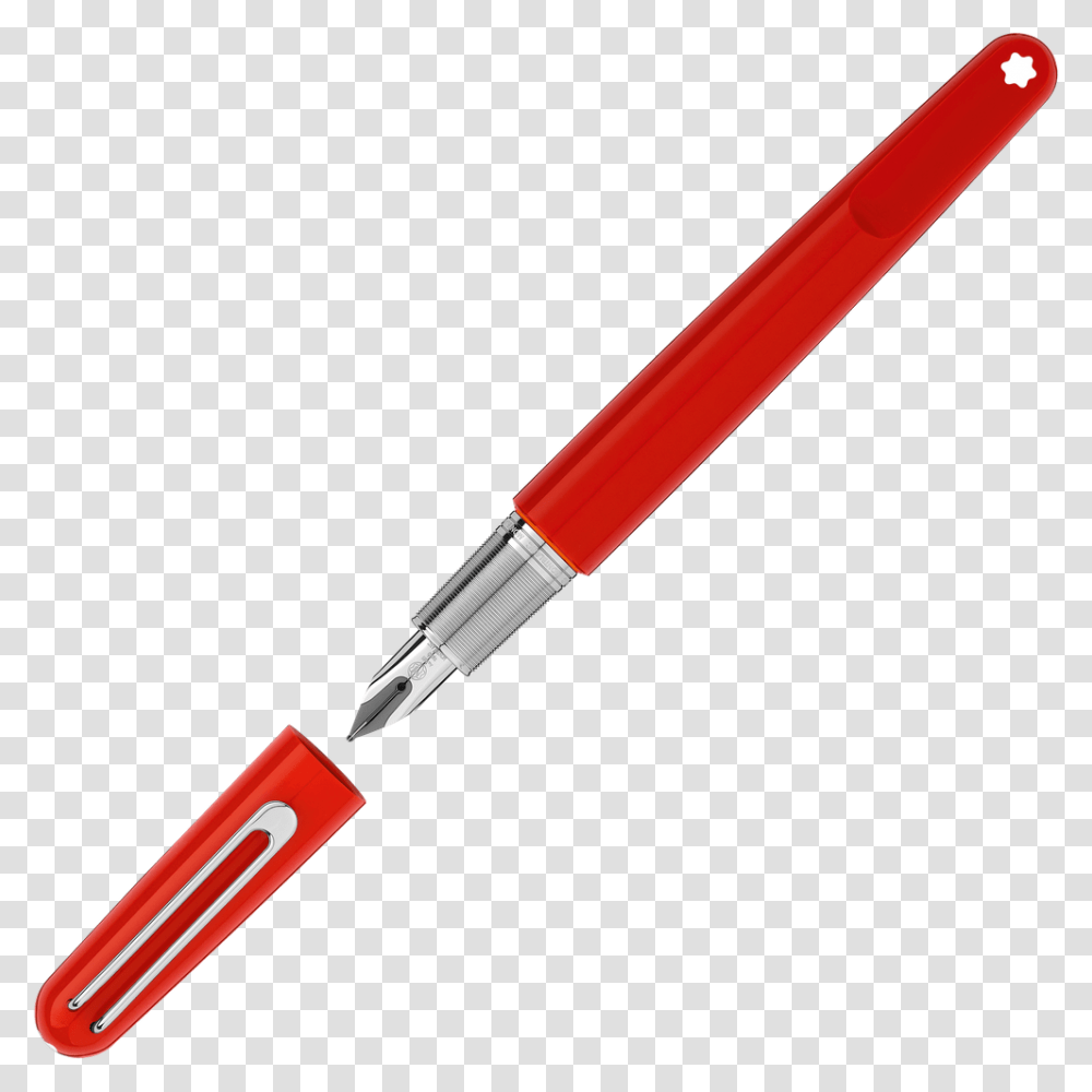 Montblanc M Red Pluma Estilografica Montblanc M Red, Pen, Tool, Fountain Pen Transparent Png