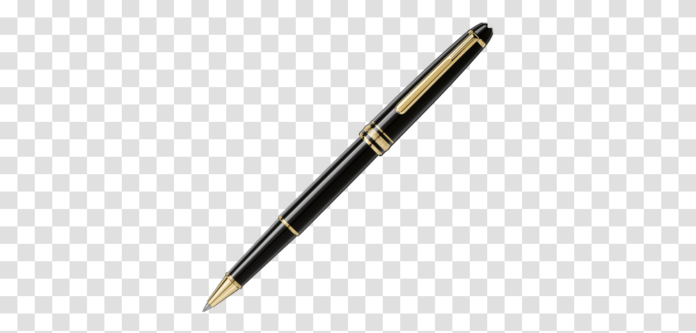 Montblanc Meisterstuck Classique Black Resin Gold Trim 163 Pen, Fountain Pen Transparent Png
