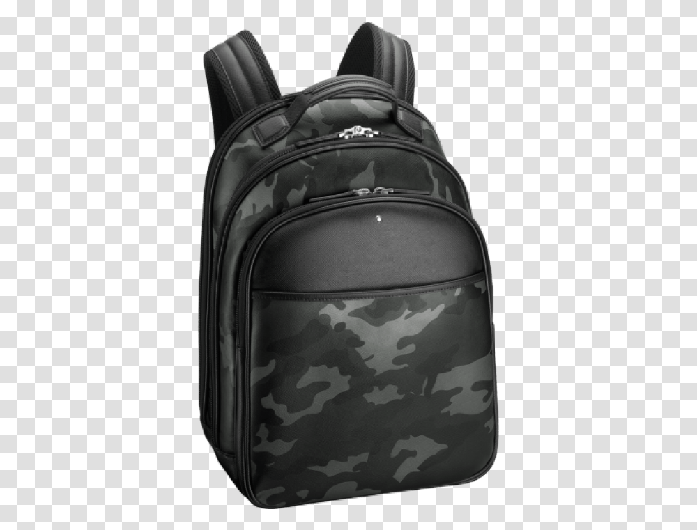 Montblanc Small Sartorial Gray Camouflage Backpack Montblanc Camouflage, Bag, Helmet, Clothing, Apparel Transparent Png