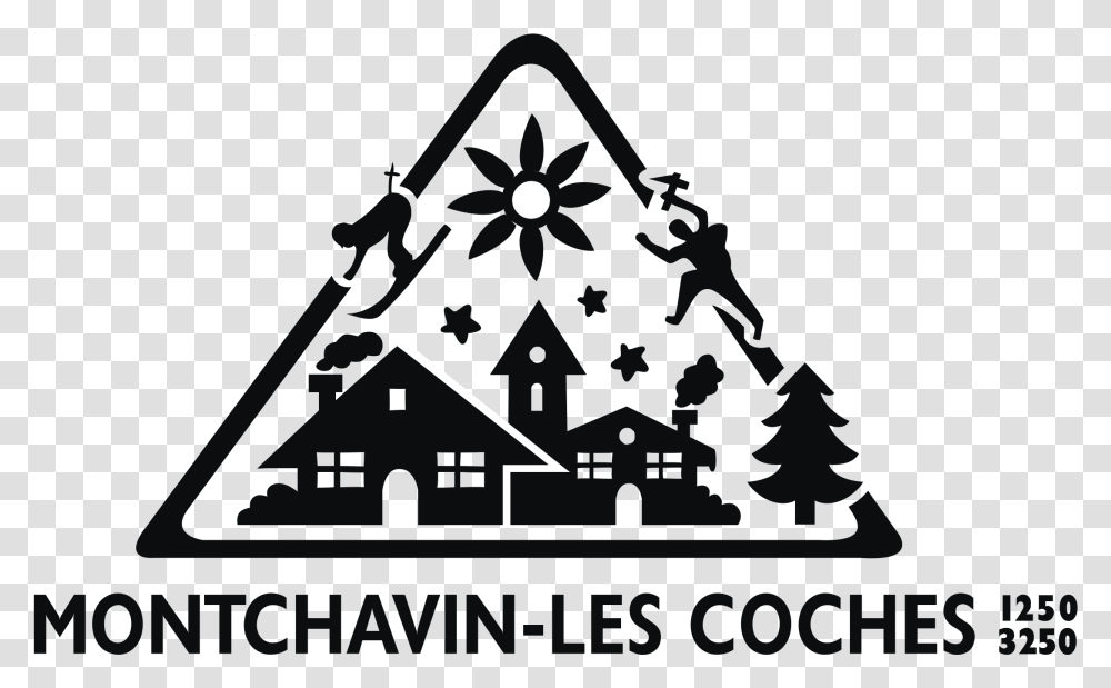 Montchavin Les Coches Logo Logo Montchavin, Triangle, Lighting, Outdoors, Nature Transparent Png
