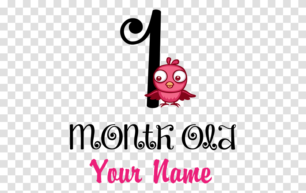 Month Old Baby Bird 1 Month Old Baby Greetings, Alphabet, Plant, Angry Birds Transparent Png