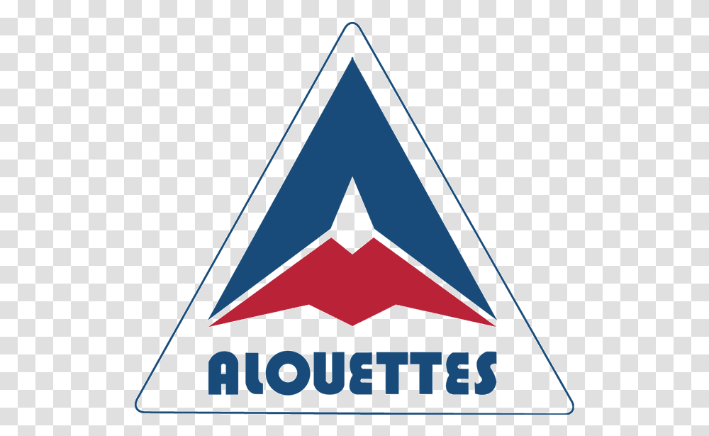 Montreal Alouettes Primary Logo Montreal Alouettes Logo History, Triangle, Utility Pole, Construction Crane, Label Transparent Png
