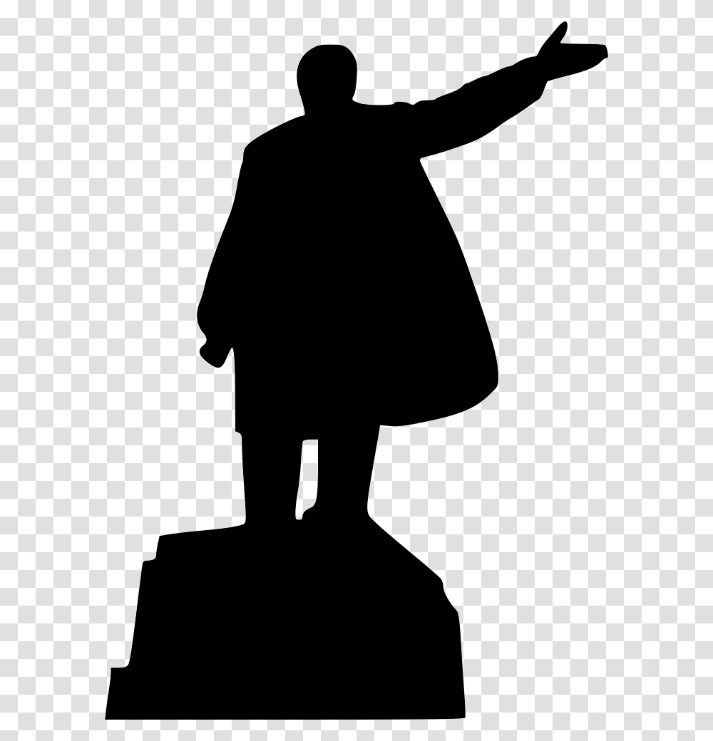 Monument Lenin Politic Politics Communism Icon Free, Silhouette, Person, Human, Kneeling Transparent Png