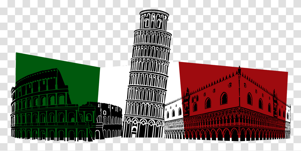 Monument Travel Destination Italy, Drawing, Architecture, Building Transparent Png