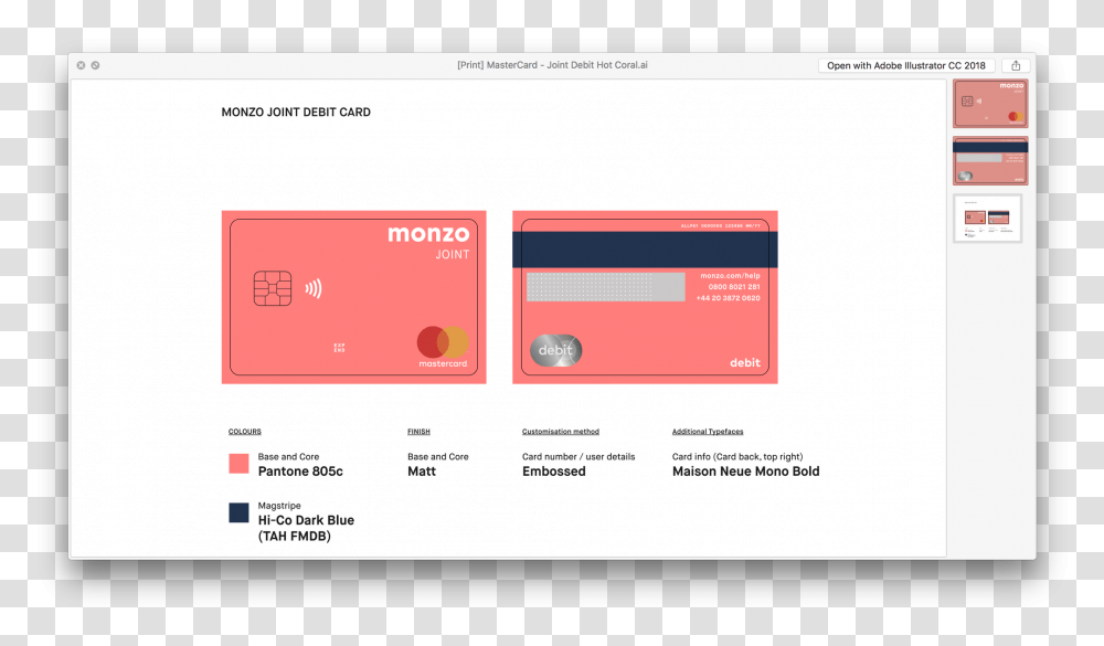 Monzo Joint Account Cards, File, Webpage, Business Card Transparent Png