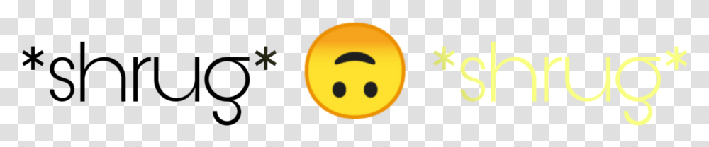 Mood Emoji Shrug Upsidedownsmily Geussilldie Shrugshrug Smiley, Pac Man, Plant, Halloween Transparent Png