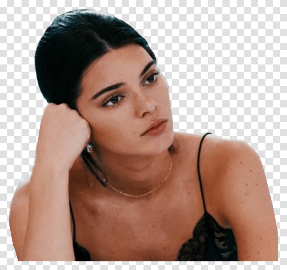 Mood Sticker Aesthetic Tumblr Kendall Kardashian Kendall Kardashian Stickers, Face, Person, Female, Woman Transparent Png