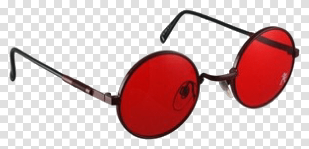 Moodboard Glasses Red Black Sticker Freetoedit Round Sunglasses Red Lens, Accessories, Accessory, Goggles Transparent Png