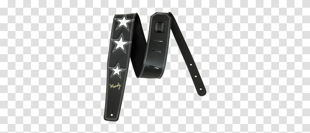 Moody Leather Premium Guitar Straps 25 Three Star Leather Stars Guitar Strap, Sash, Belt, Accessories, Accessory Transparent Png
