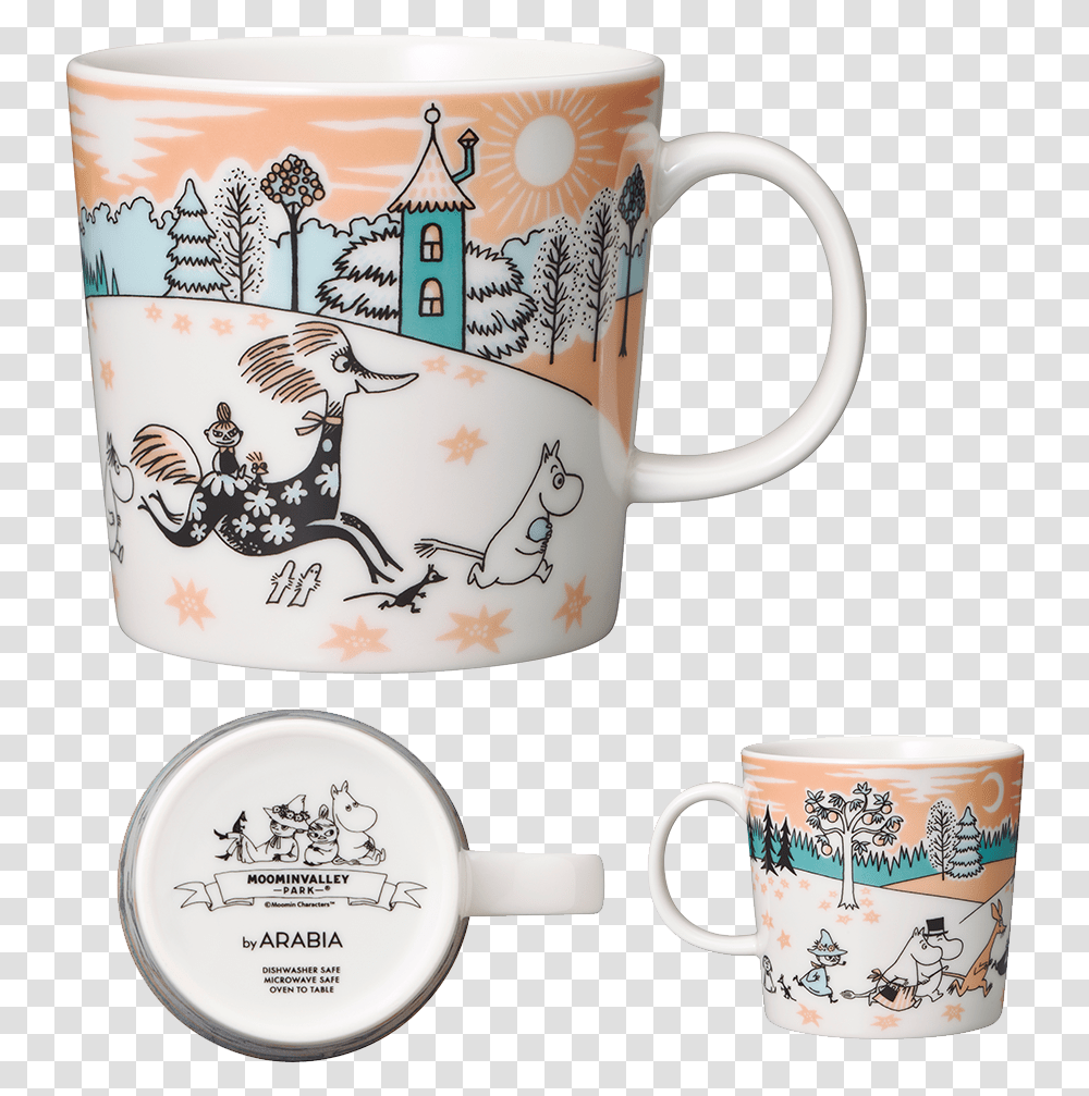 Moomin Valley Park Mug, Coffee Cup, Pottery, Saucer Transparent Png