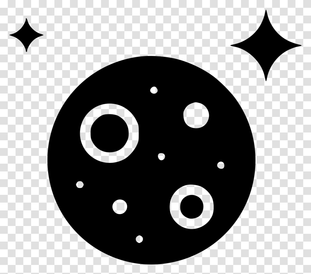 Moon And Stars Clipart Black And White Full Moon And Stars Icon, Stencil, Ball, Sport, Sports Transparent Png