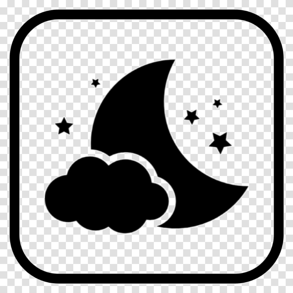 Moon And Stars Clipart Black And White, Number, Label Transparent Png