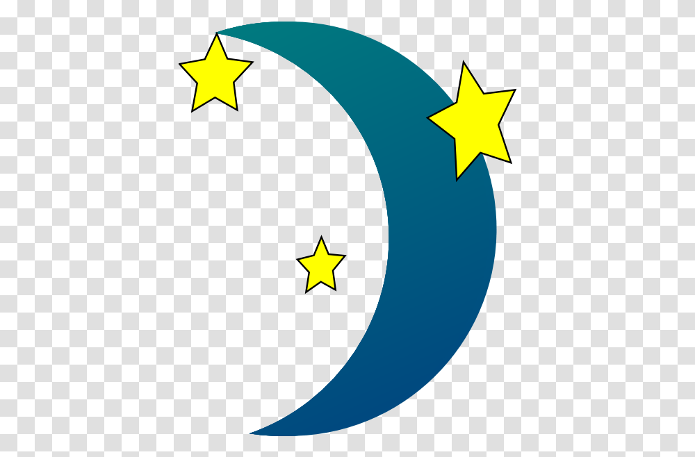 Moon And Stars Clipart Nighttime Clipart, Symbol, Star Symbol, Recycling Symbol, Flag Transparent Png
