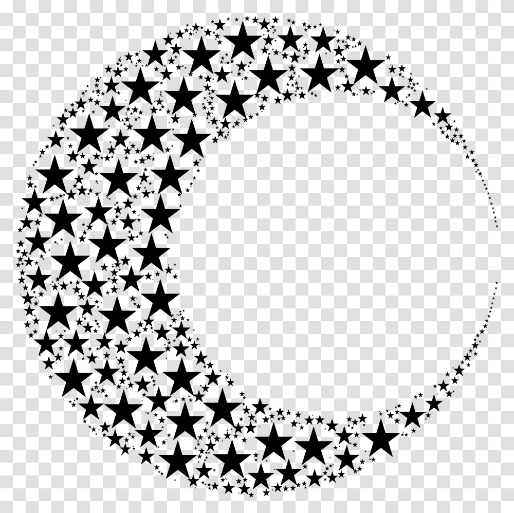 Moon And Stars Crescent Moon And Stars Clipart, Gray, World Of Warcraft Transparent Png