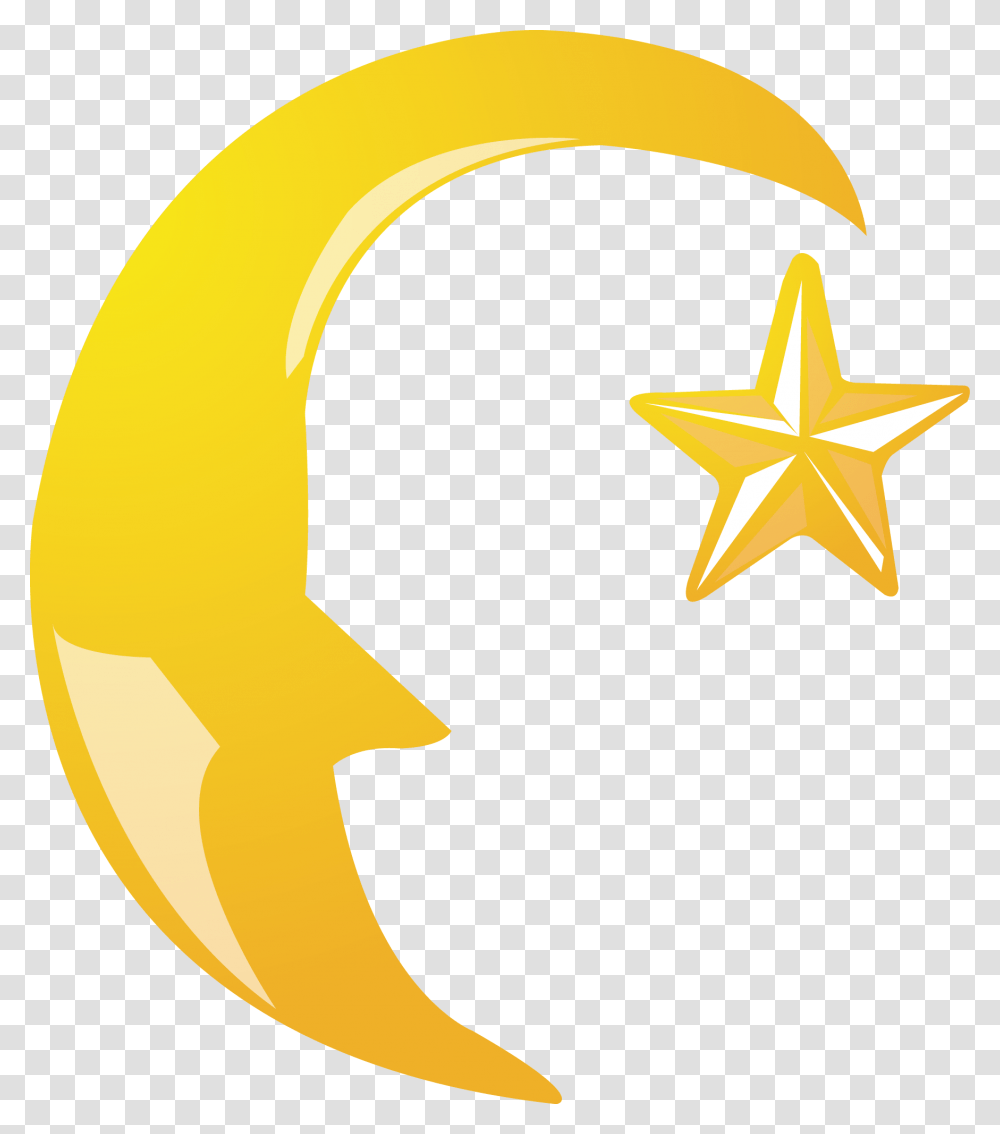 Moon And Stars Download, Star Symbol, Banana, Fruit Transparent Png