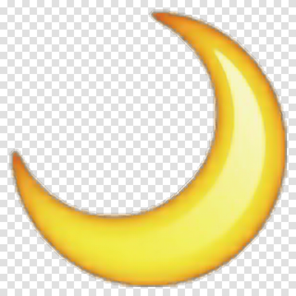 Moon And Stars Emoji Clipart Stars And Moon Emoji, Banana, Fruit, Plant, Food Transparent Png