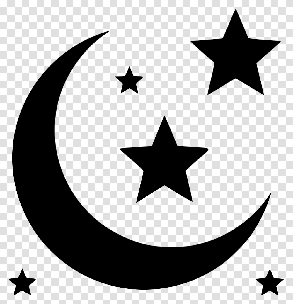 Moon And Stars Icon Free Download, Star Symbol Transparent Png