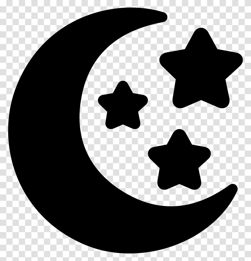 Moon And Stars Icon, Stencil, Star Symbol, Rug Transparent Png