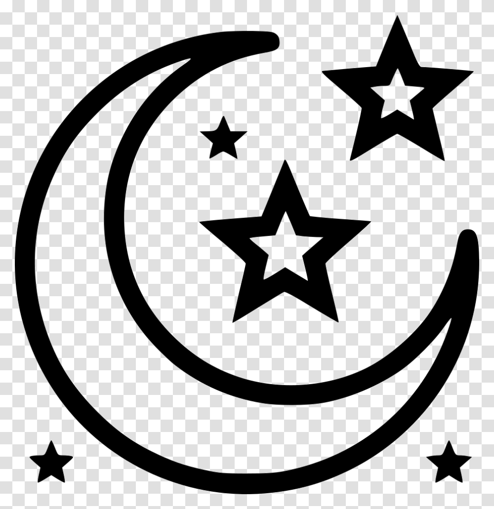 Moon And Stars Moon And Stars Icon, Star Symbol, Rug, Stencil Transparent Png