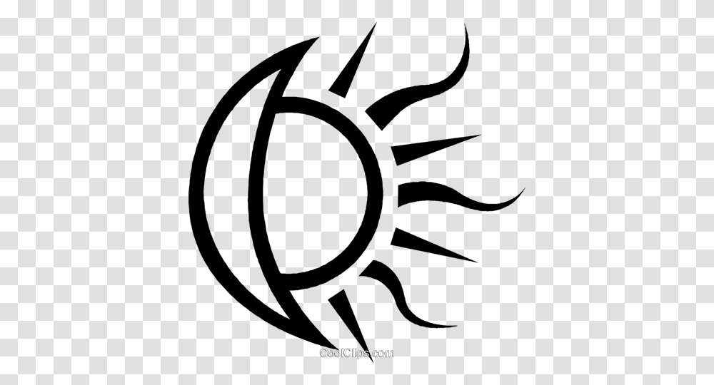 Moon And Sun Royalty Free Vector Clip Art Illustration, Logo, Trademark, Emblem Transparent Png
