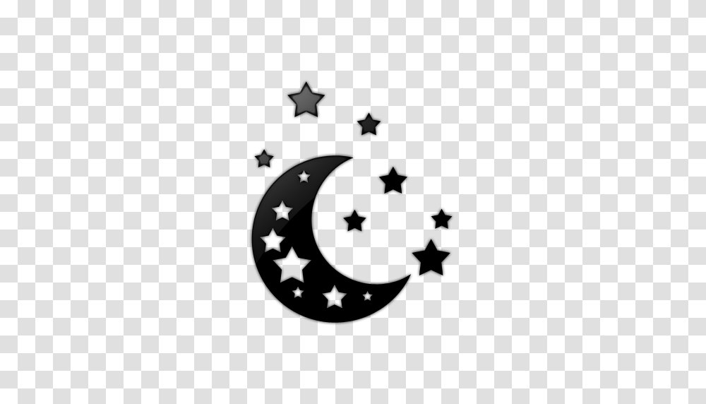 Moon Black And White Stars Moon Clipart, Number, Alphabet Transparent Png