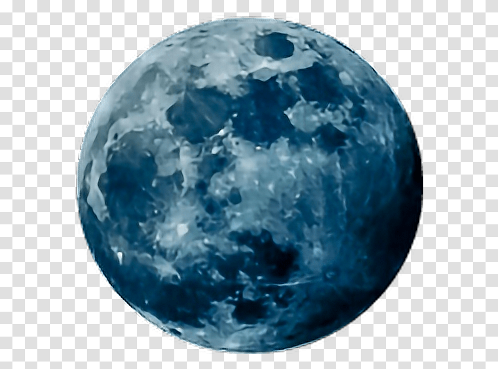 Moon Blue Aesthetic Full Moon Close Up, Nature, Outdoors, Outer Space, Night Transparent Png