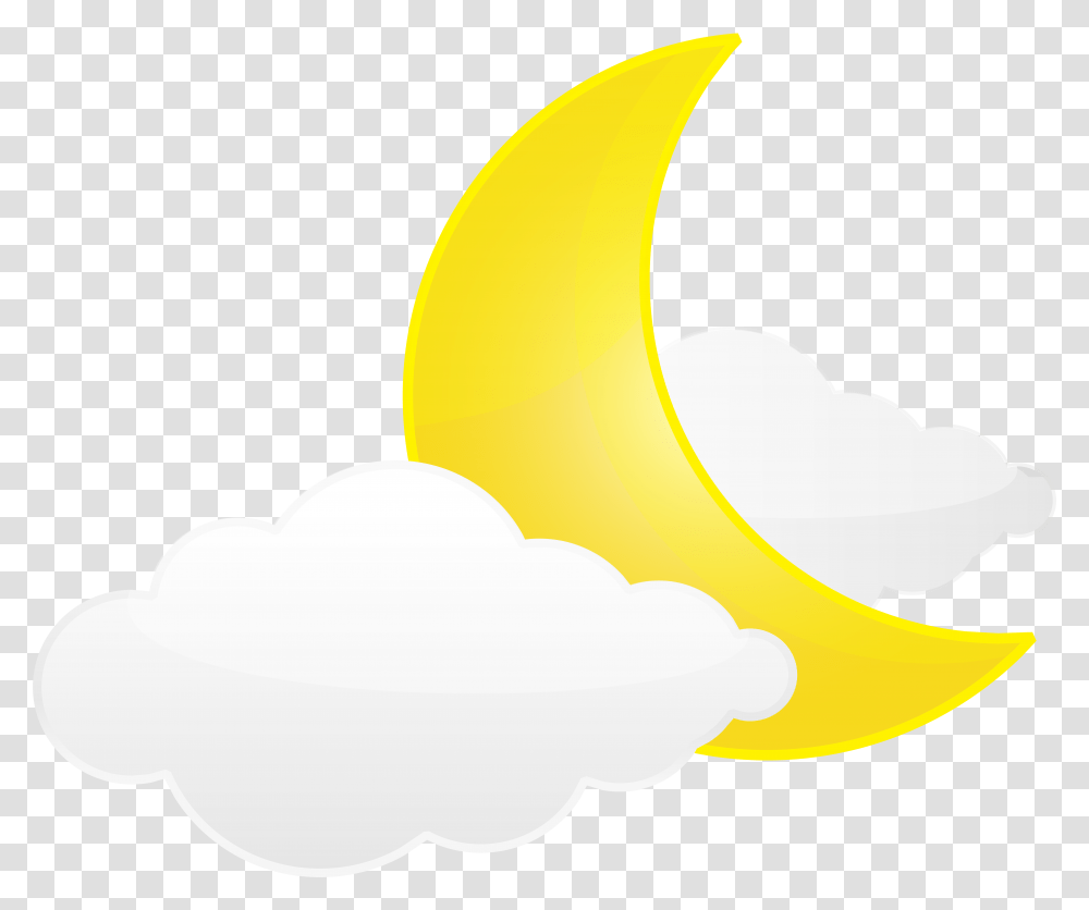 Moon Clipart Background Full, Banana, Fruit, Plant, Food Transparent Png