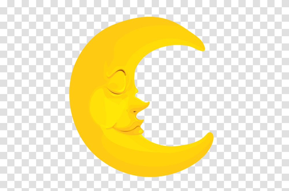 Moon Clipart, Banana, Fruit, Plant, Food Transparent Png